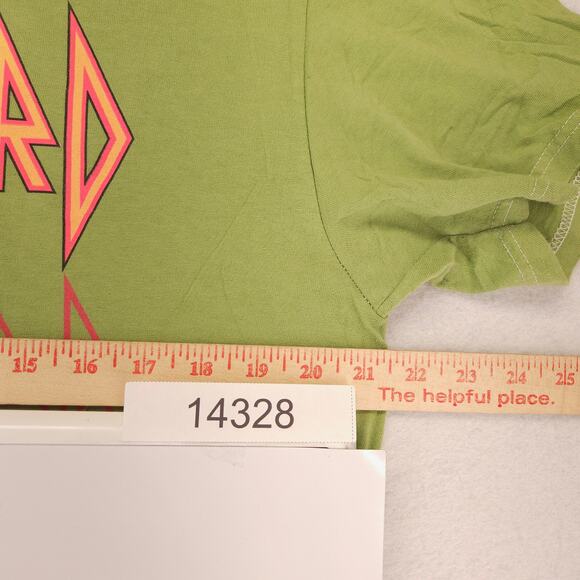 Def Leppard Band Graphic Crew Neck T Shirt Adult Mens Size Large L Green - Picture 6 of 9